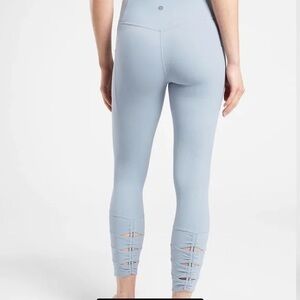Athleta Salutation Stash Pocket Cinch Leggings 7/8 in Light Blue